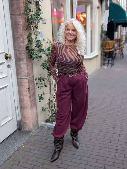 Faila barrel pantalon - Bordeaux