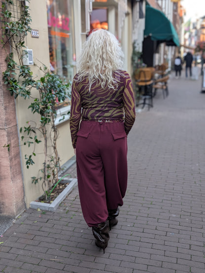 Faila barrel pantalon - Bordeaux