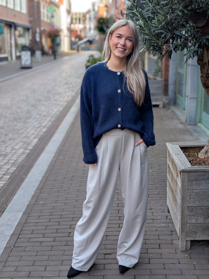 Gebreid vest Demi - Donkerblauw
