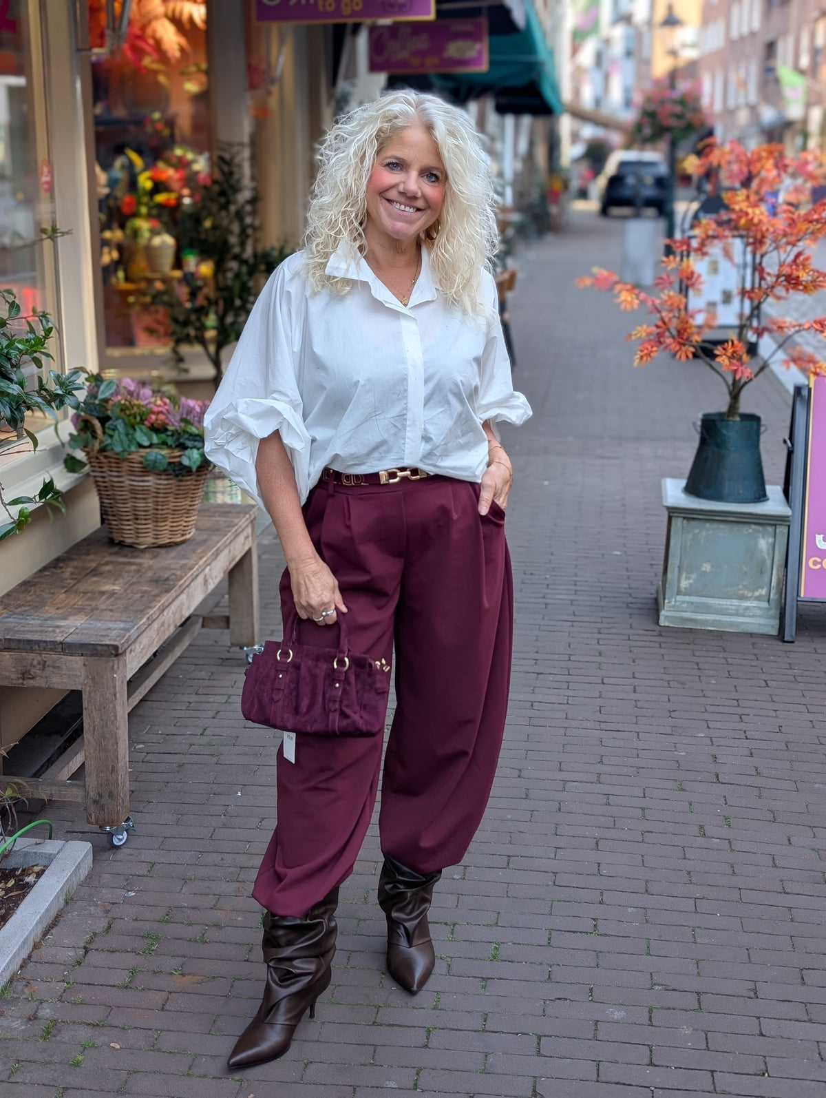 Katoenen blouse Amelie - Wit
