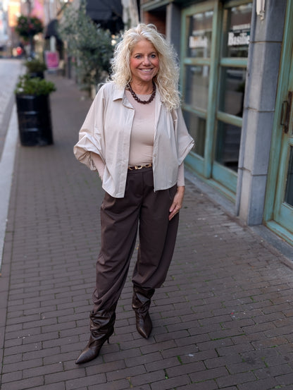 Katoenen blouse Amelie - Beige