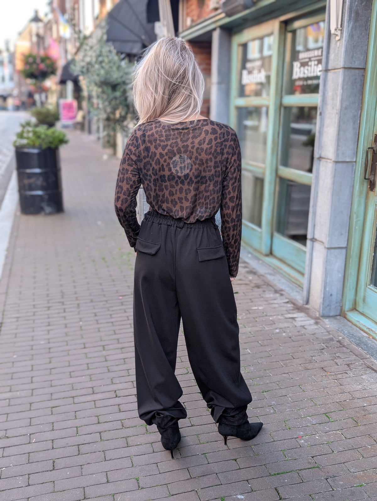 Faila barrel pantalon - Zwart