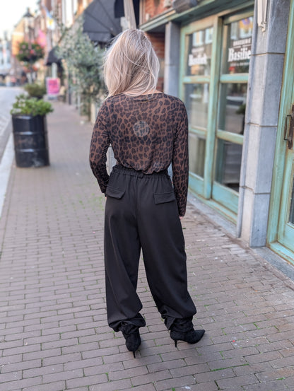 Faila barrel pantalon - Zwart