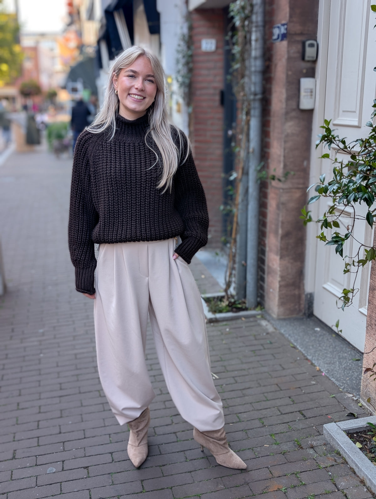 Faila barrel pantalon - Beige
