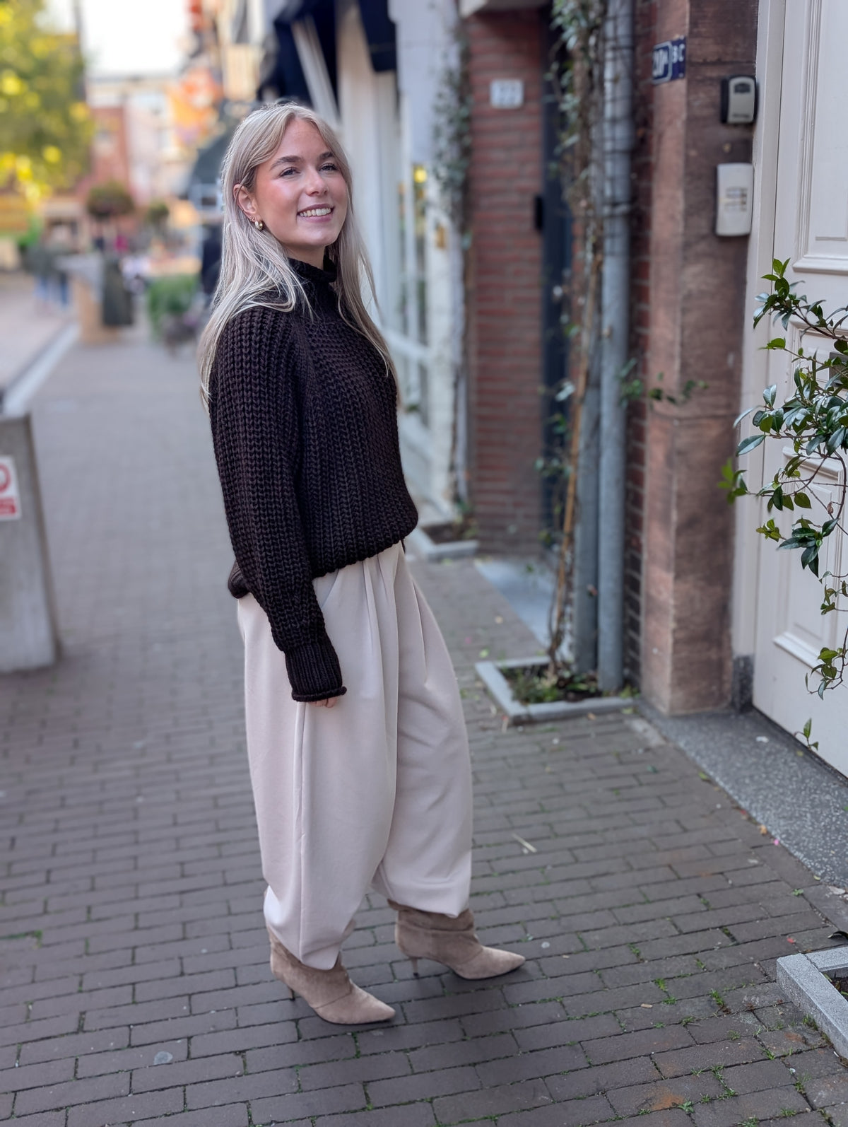 Faila barrel pantalon - Beige