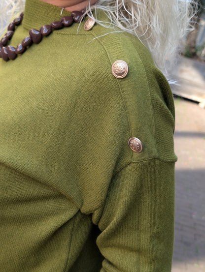 Trui Paula knopen - Groen