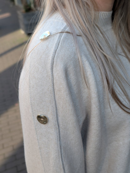 Oversized knit Fayen glitter bies - Beige