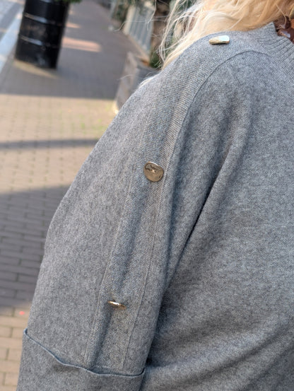 Oversized knit Fayen glitter bies - Groen