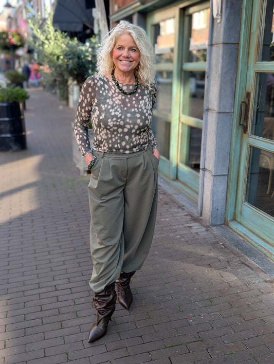 Faila barrel pantalon - Army Groen