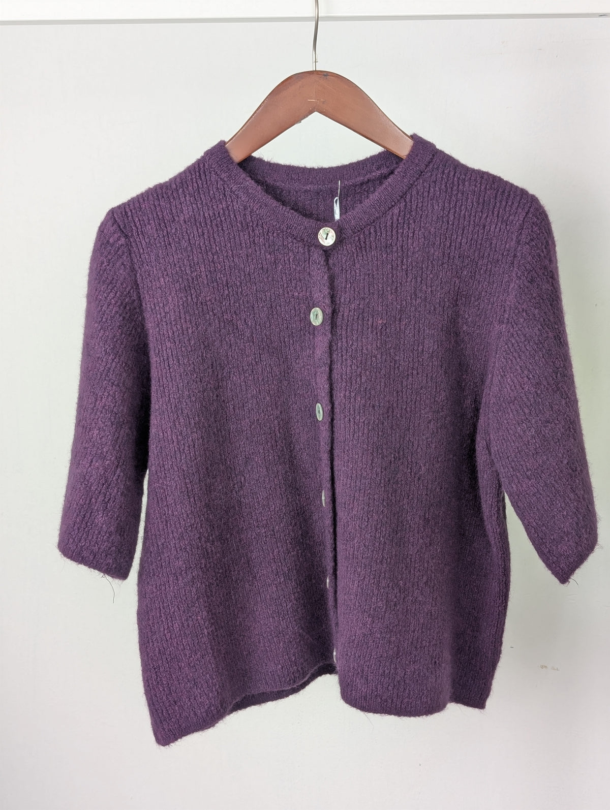 Short knit vest - Aubergine