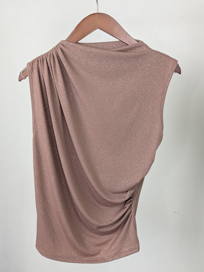 Glitter top Emy - Caramel