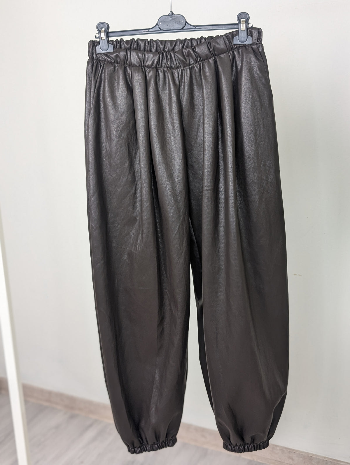 Faux leather balloon broek - Bruin