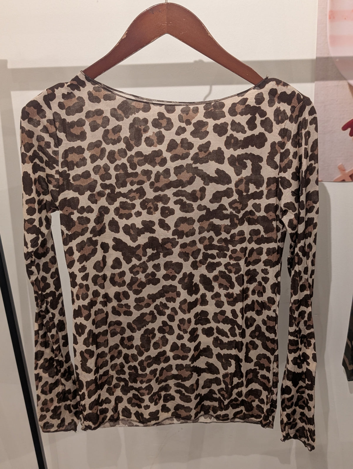 Cashmere longsleeve Sanne Panterprint - Ecru