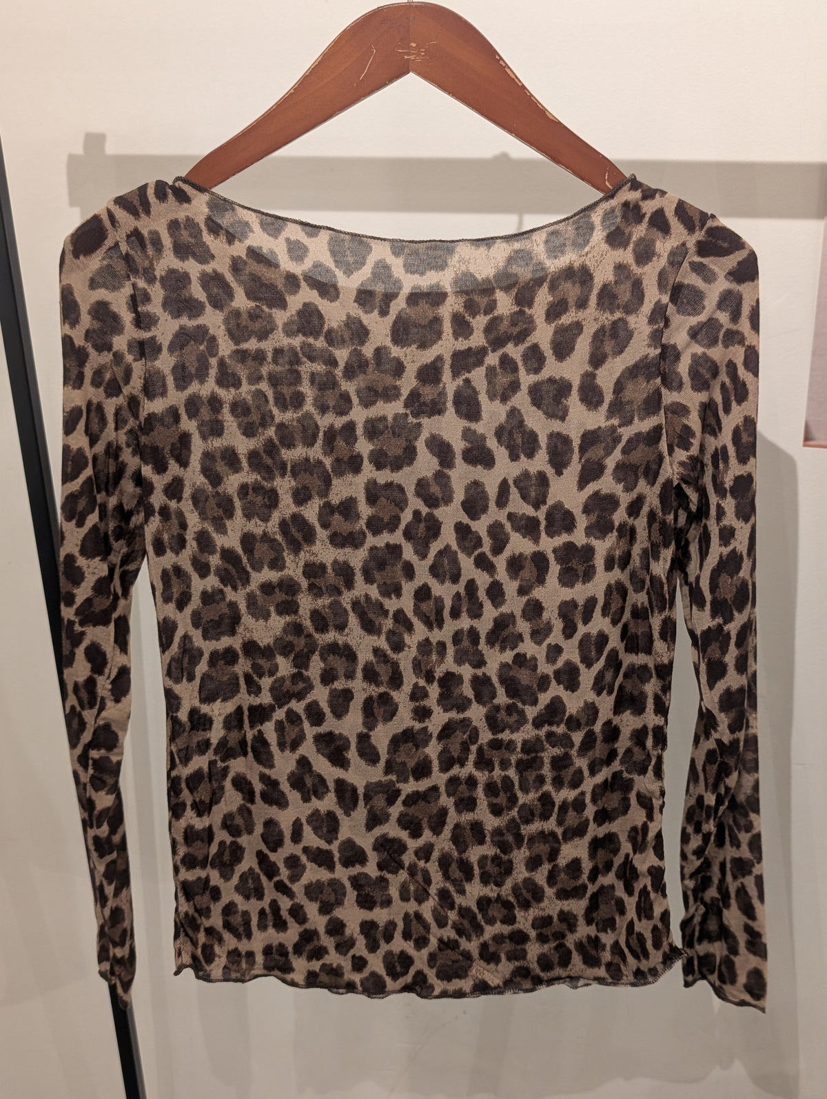 Cashmere longsleeve Sanne Panterprint - Warm beige