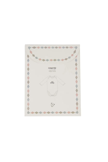 Zusss rompertje lief kleintje in doosje maat 62/68 wit/zwart