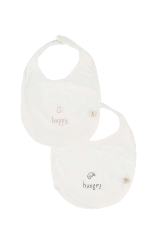 Zusss set van 2 slabbetjes wit