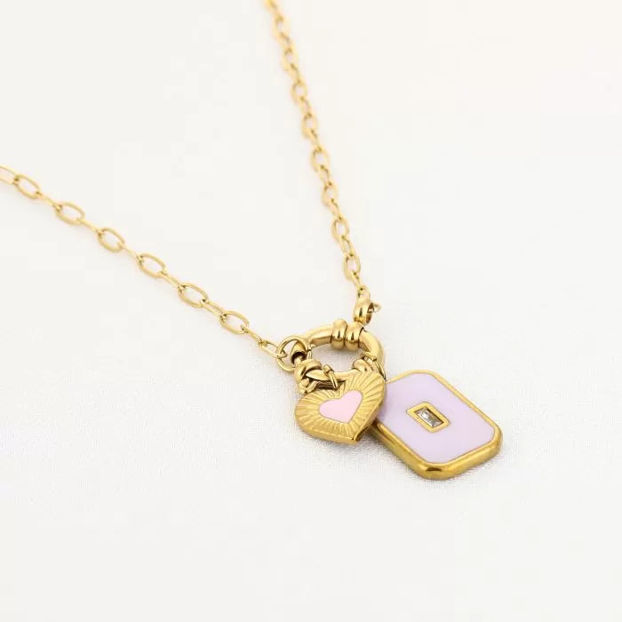 Bedel ketting lila