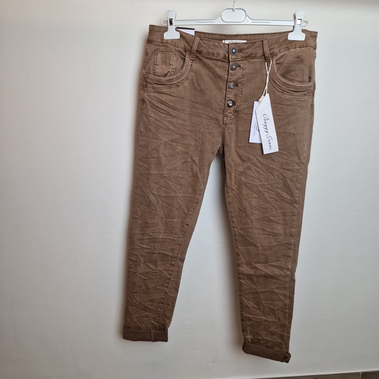 Jewelly jeans hartjes knoop - Caramel