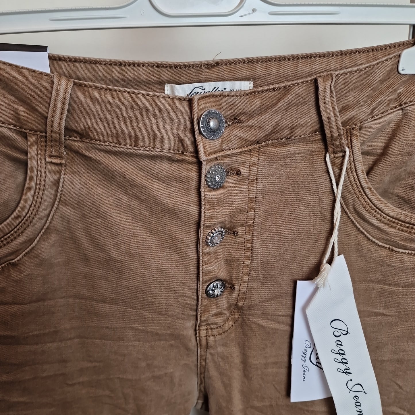 Jewelly jeans hartjes knoop - Caramel