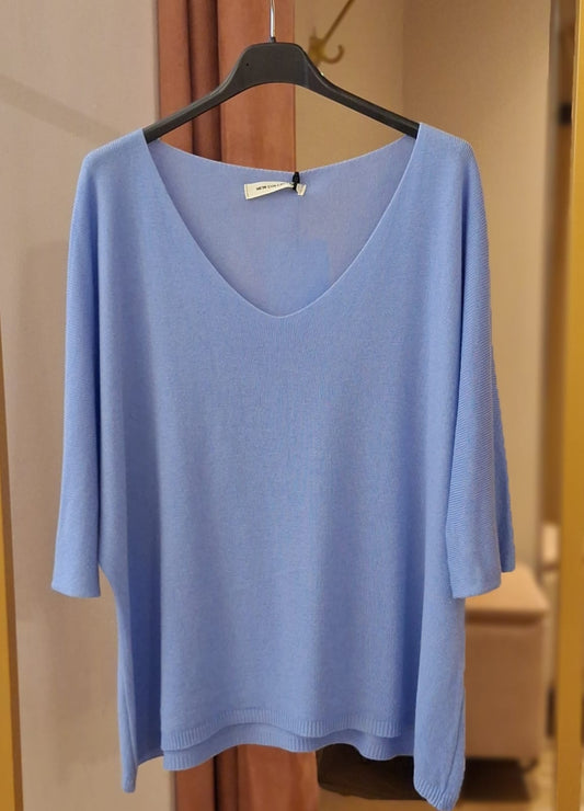 Sierra shirt v-hals - Licht blauw
