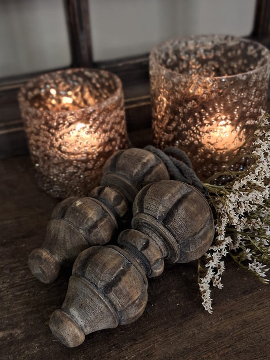 Houten ornament Klosje - 12cm / licht