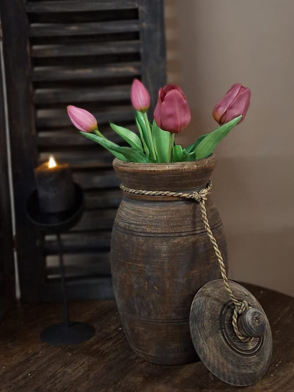 Real touch tulpen- Oud roze  43 cm.