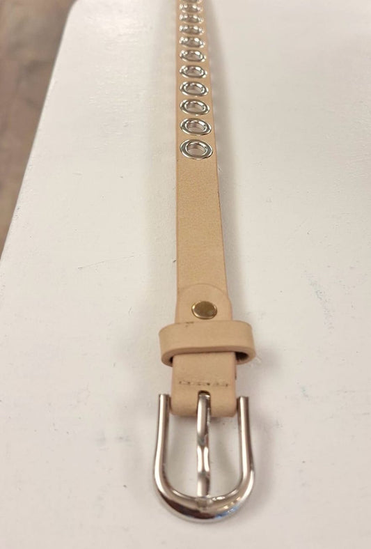 Riem beige / zilver