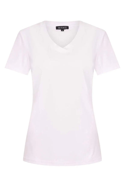 Mi piace t-shirt v hals - White