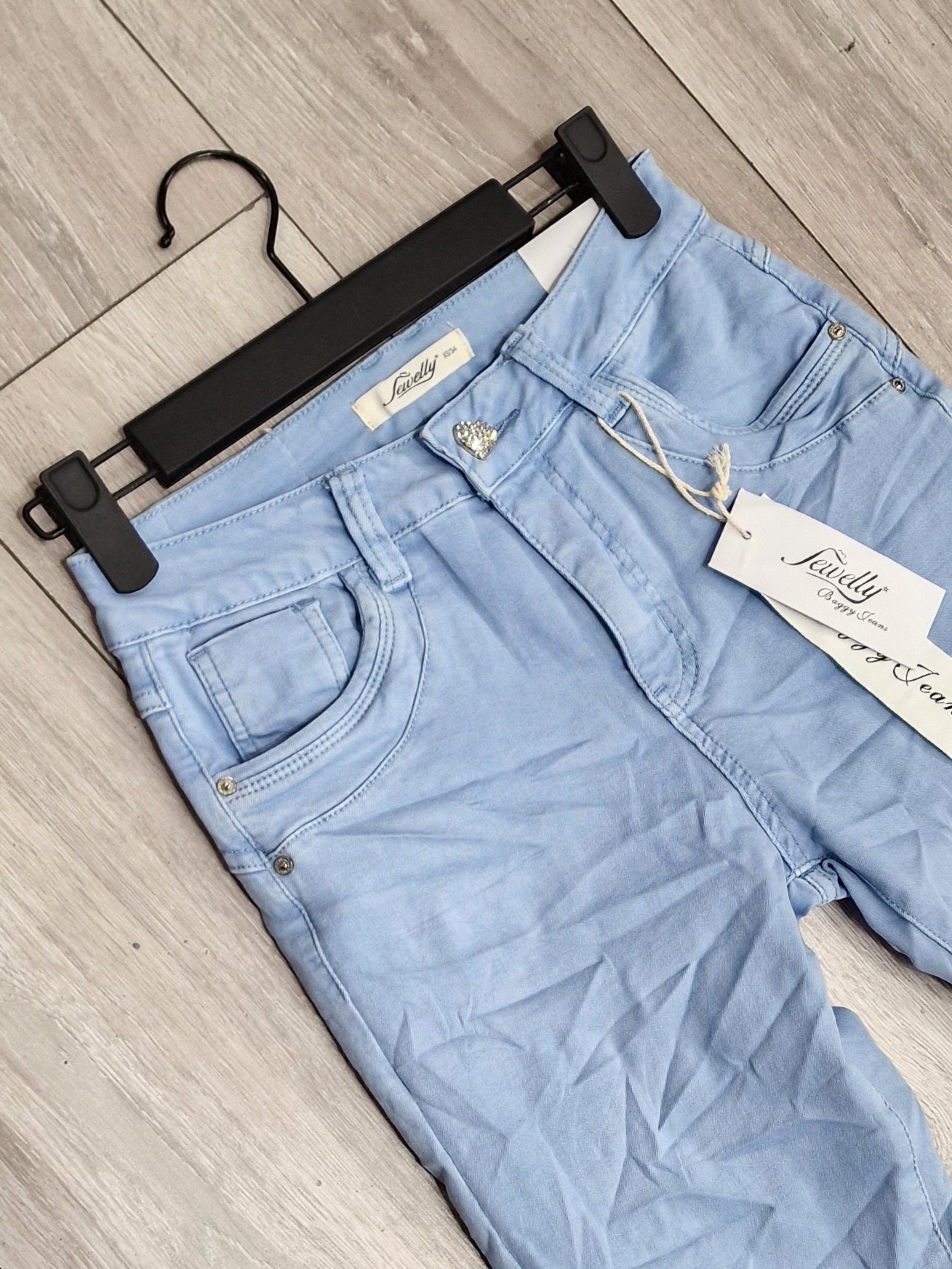 Jewelly jeans hartjes knoop - Lichtblauw