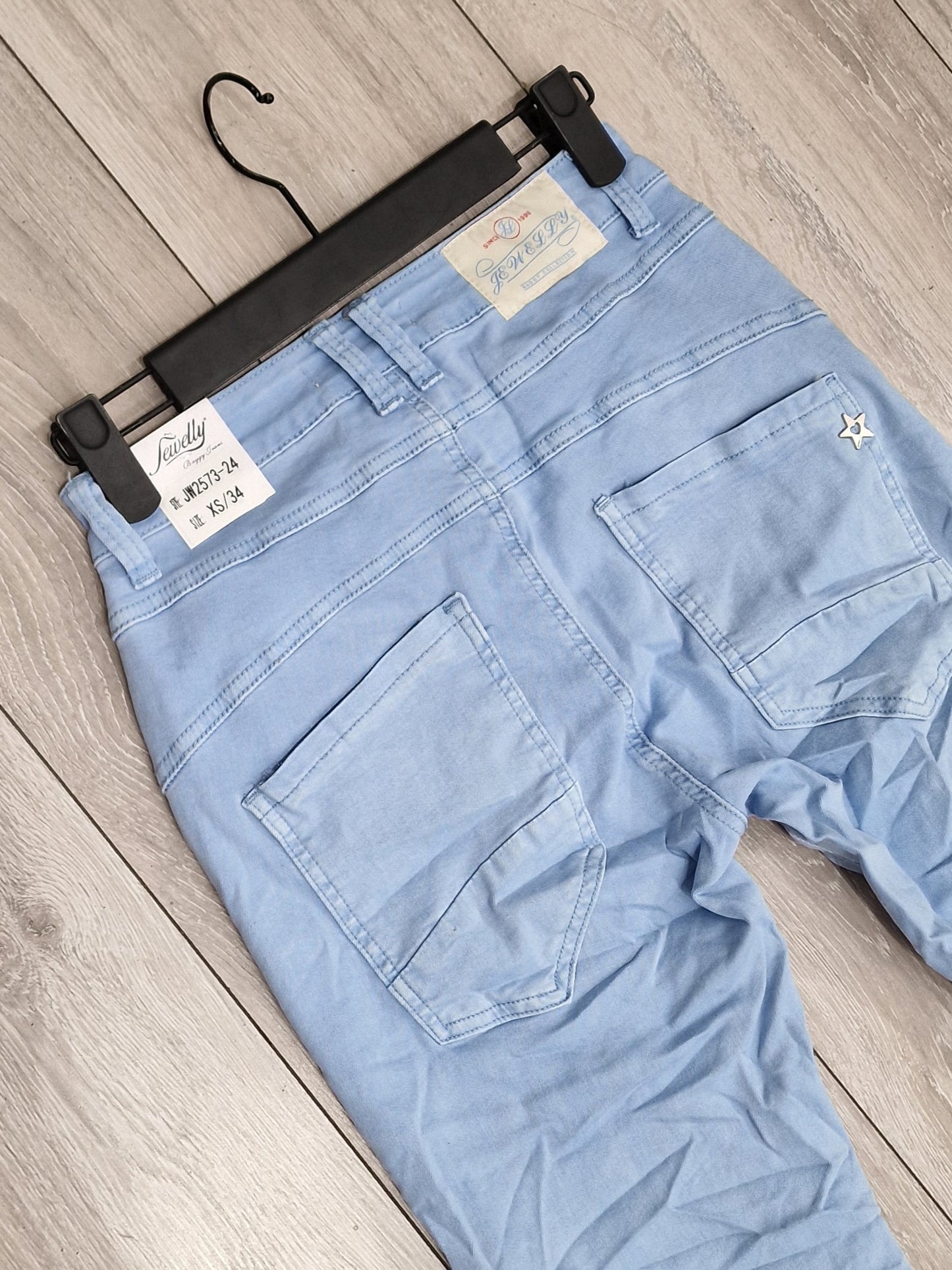 Jewelly jeans hartjes knoop - Lichtblauw