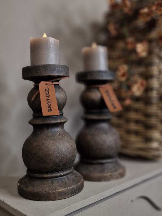 Brynxz Candleholder Basic Maj. Brown L D.11 H.20