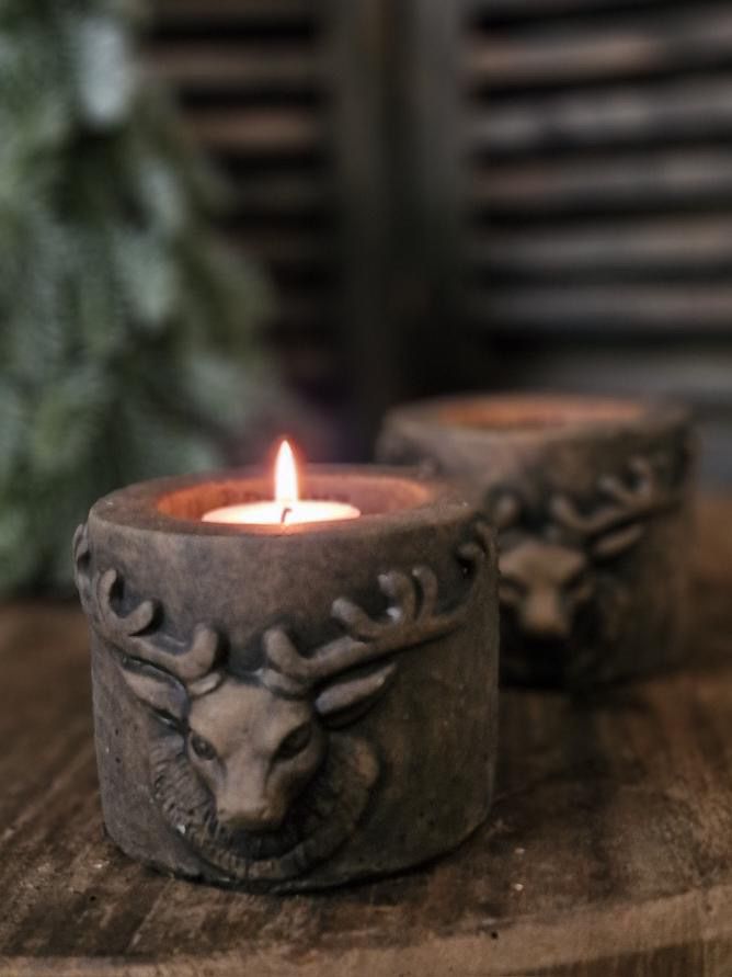 Brynxz thealight holder Rudolf Majestic brown- D12-H8