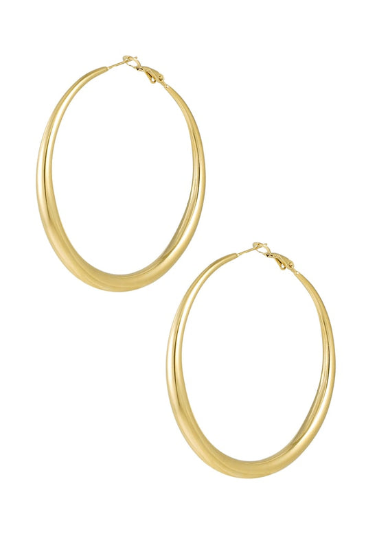 Basic oorbellen met uiteenloping - Goud