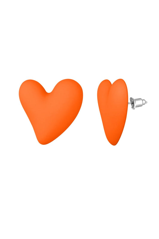 Kleurrijke liefde oorbellen - Oranje
