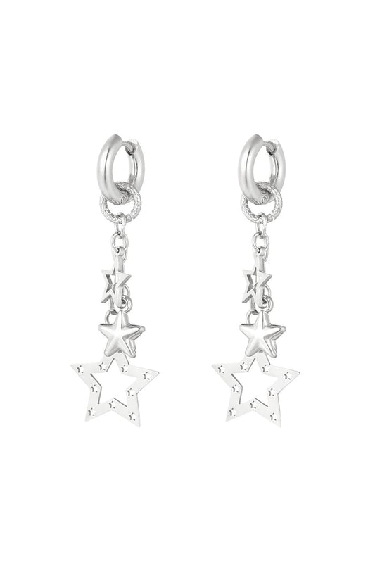 Oorbellen starry nights - Zilver
