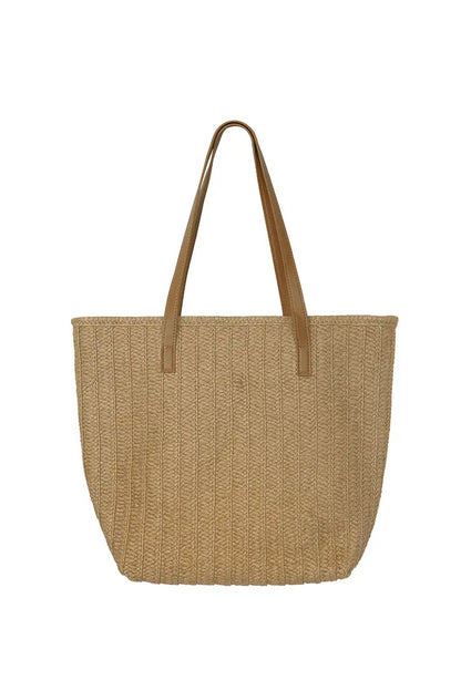 Beach bag with relief beige - paper