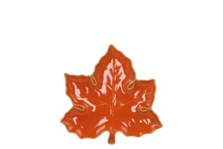 Leaf maple plate 11x11x3cm - Orange