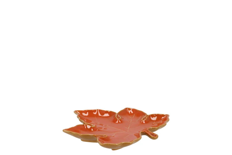Leaf maple plate 11x11x3cm - Orange