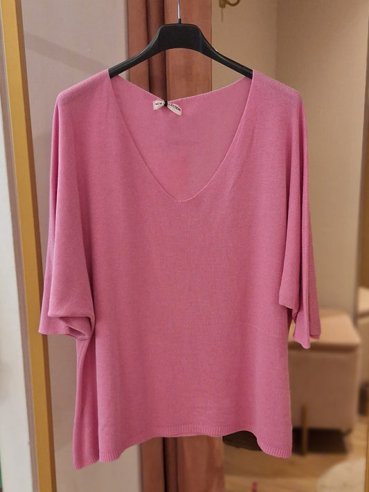 Sierra shirt v-hals - Oud roze