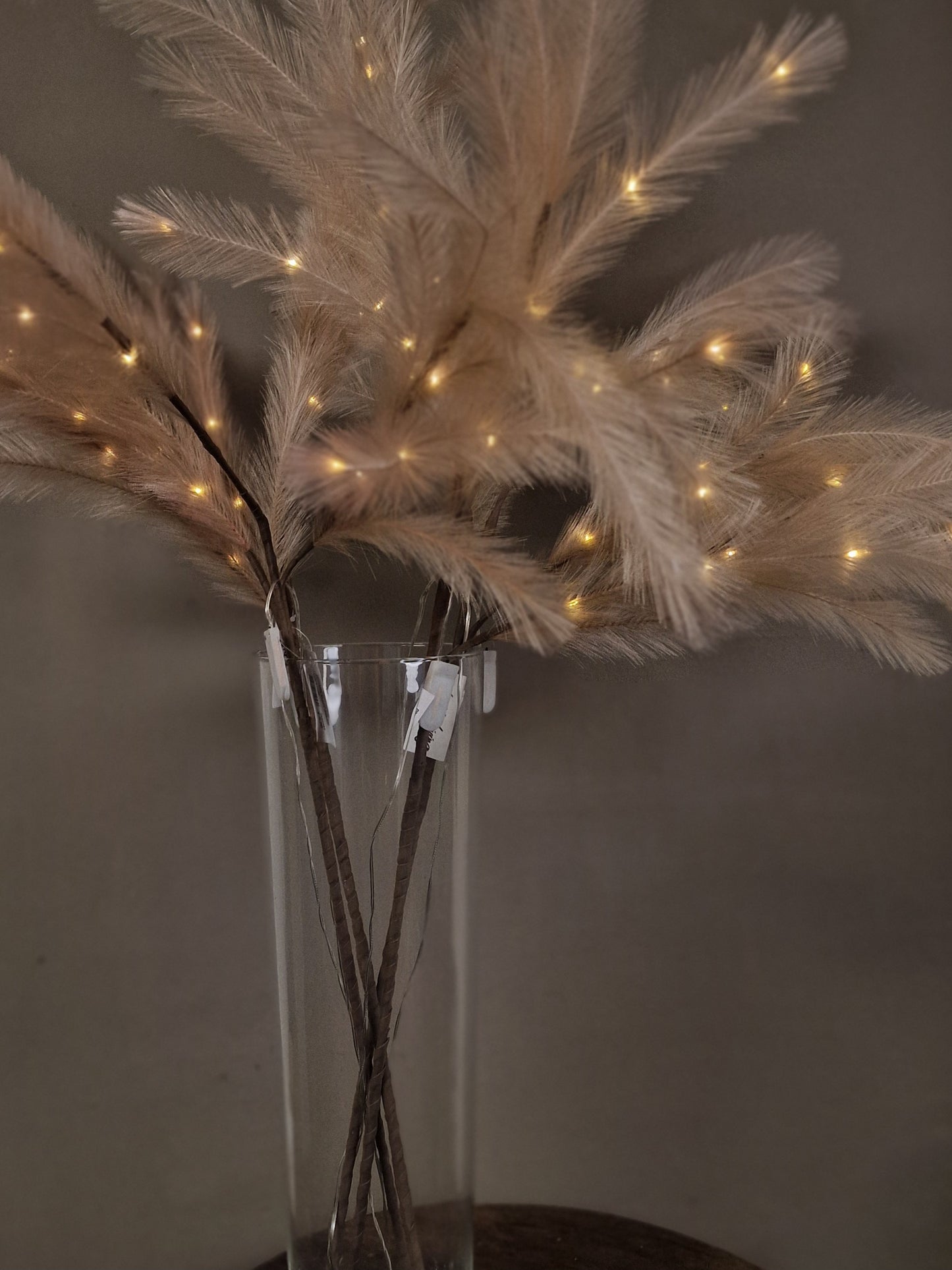 Feather takken met licht- creme 110 cm