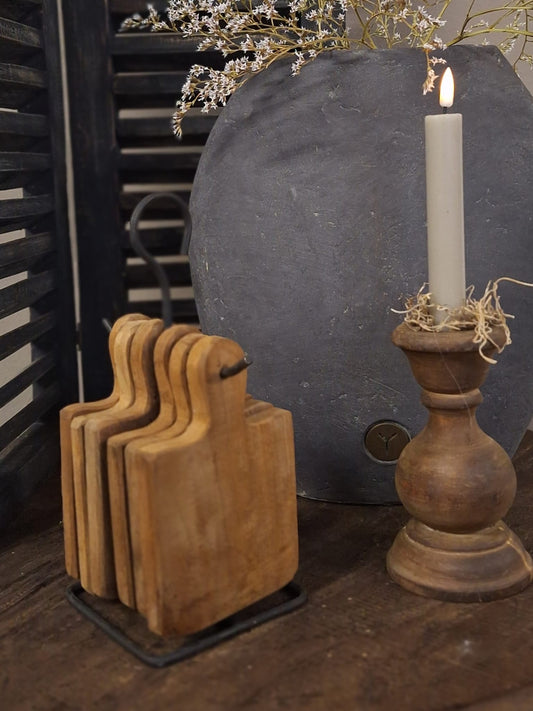 Houten onderzetters met standaard