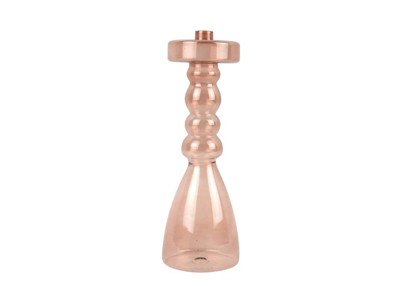 Candle holder pawn glass Maat L en XL - Pink