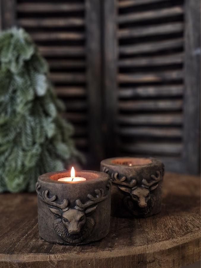 Brynxz thealight holder Rudolf Majestic brown- D12-H8