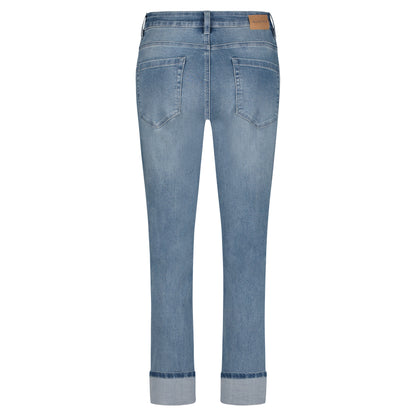 Kate Red Button denim & embroid. pockets