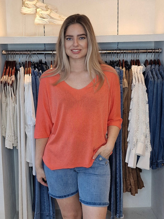 Sierra shirt v-hals - Orange