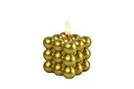 Bolletjes kaars LED vk Lyon S Goud - 6x6x7.5CM