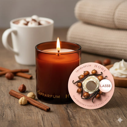 Tapparfum HOME Geurkaars LA558 - Slagroom, Vanille & Kastanje