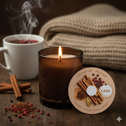 TapParfum HOME Geurkaars LE110 - Kaneel, Roze Peper & Tabak