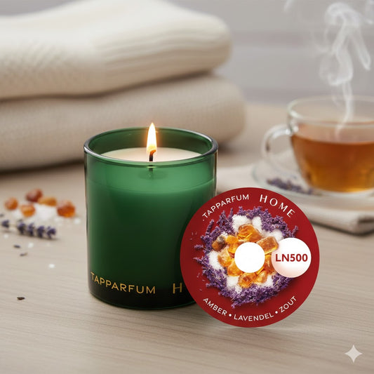 TapParfum HOME Geurkaars LN500 - Amber, Lavendel & Zout
