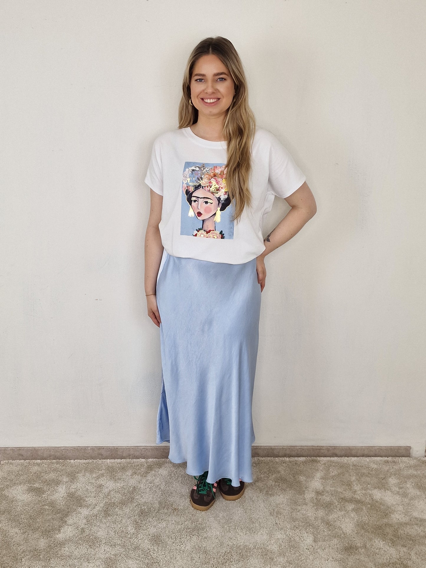 Shony silk rok - Licht blauw